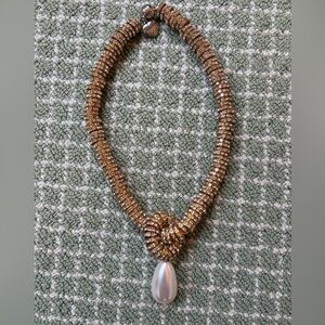Julietta Pearl Drop Gold Necklace